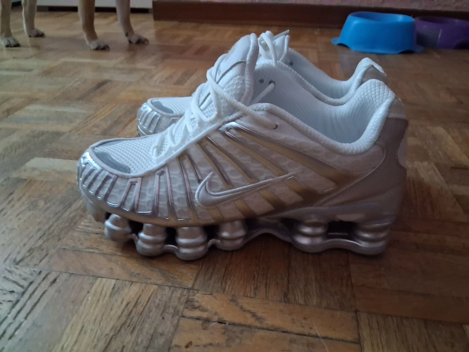 Nike shox TL grey blancas y plateadas talla 42
